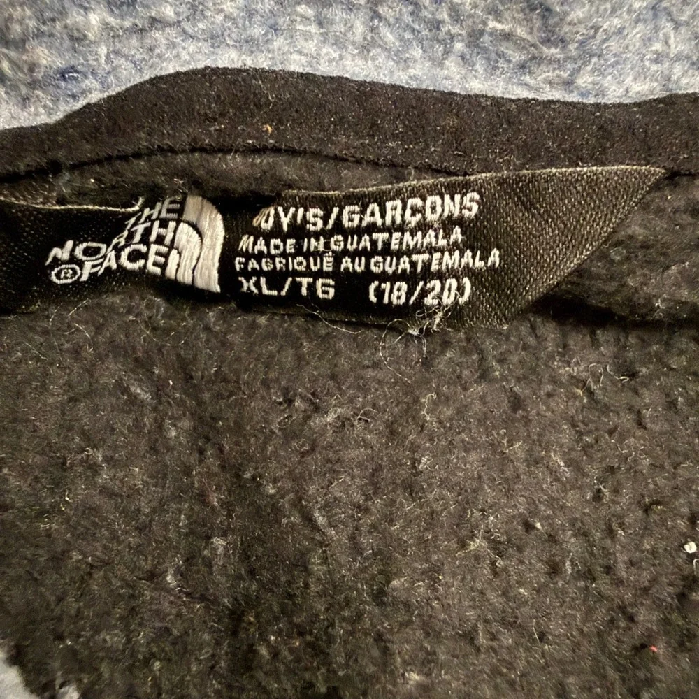 The North Face Boys XL 18/20 Blue Space Dye Quarter Zip Hoodie Pullover 0837